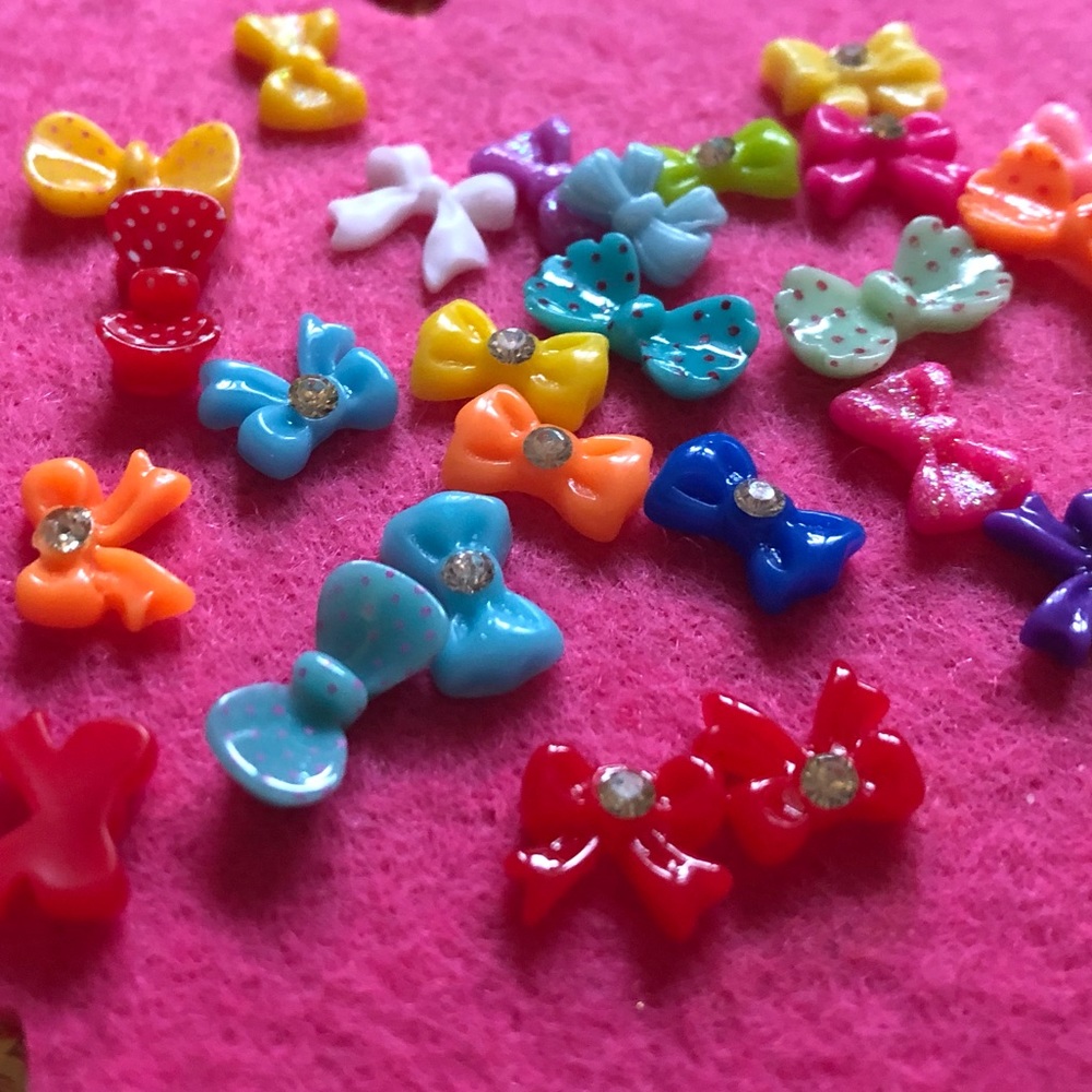25pcs 3d Resin Bow Nail Art